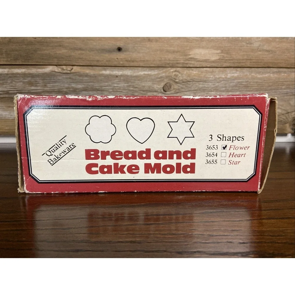 Norpro Flower Bread‎ and Cake Mold 3653 Vintage Canape Bakeware with Caps